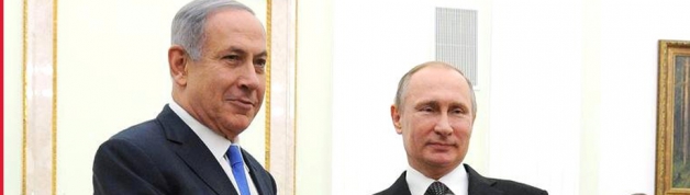 Netanyahu (left) with Putin at their last meeting in Moscow, Russia (credit: the Kremlin) 